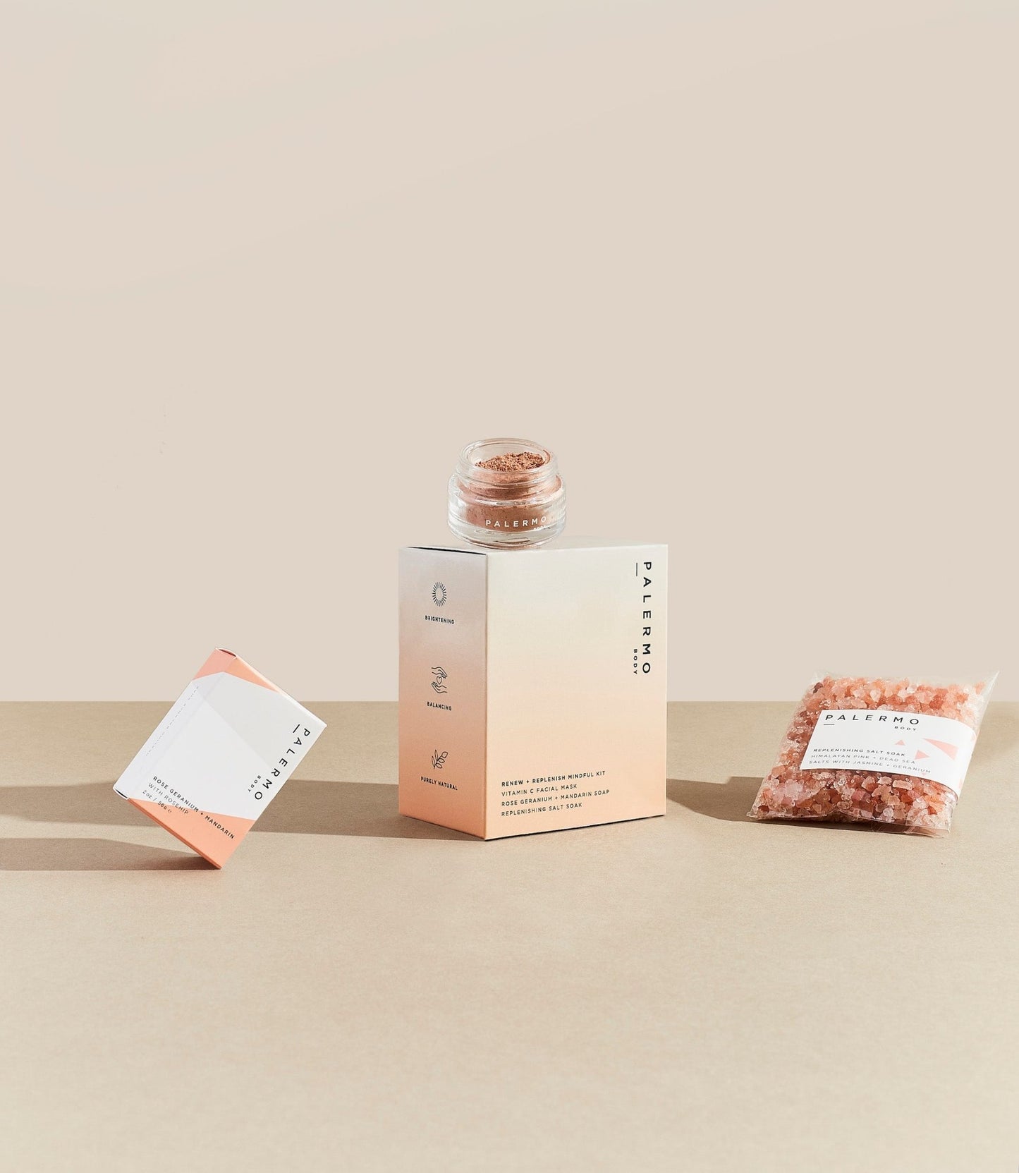 Renew + Replenish Mindful Kit by Palermo Body Leaves of Leisure