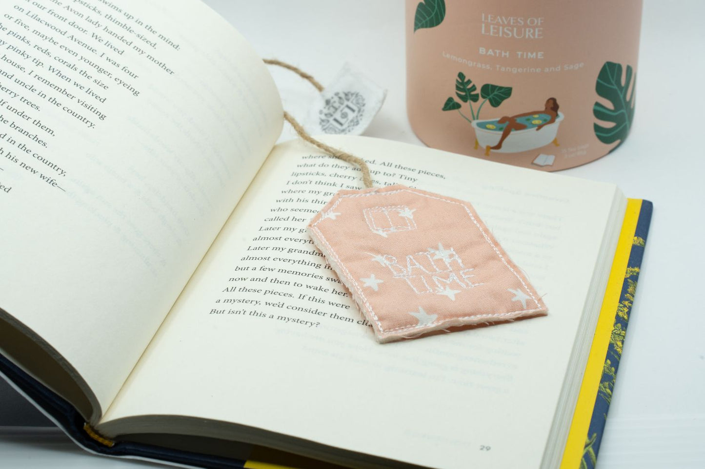 Bath Time Tea & Matching Upcycled Bookmark