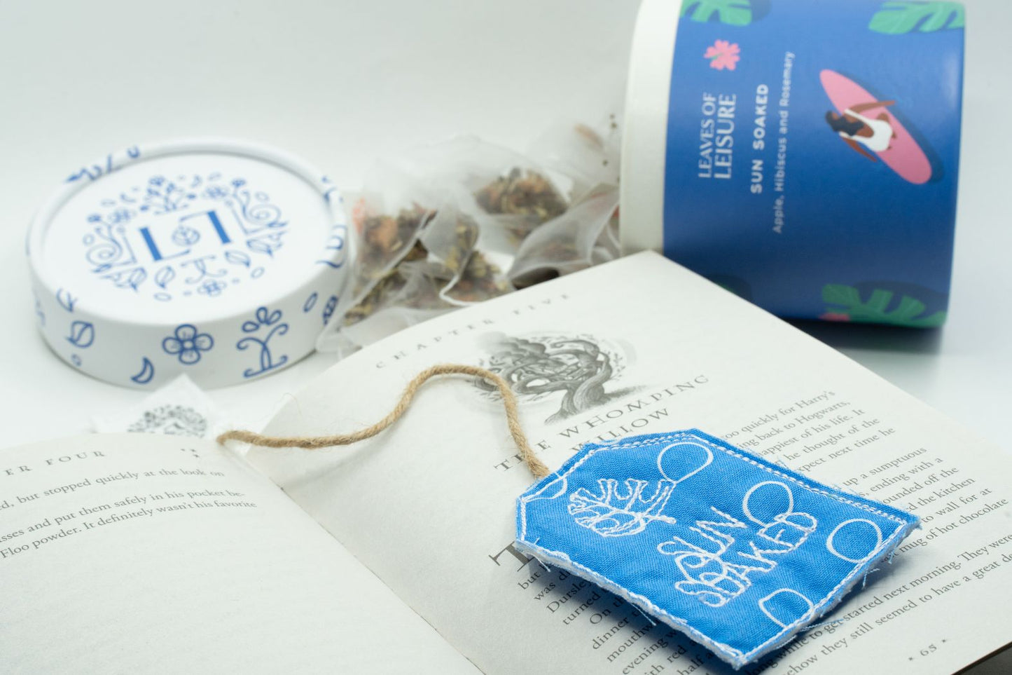 Sun Soaked Low Caffeine Tea & Matching Upcycled Bookmark