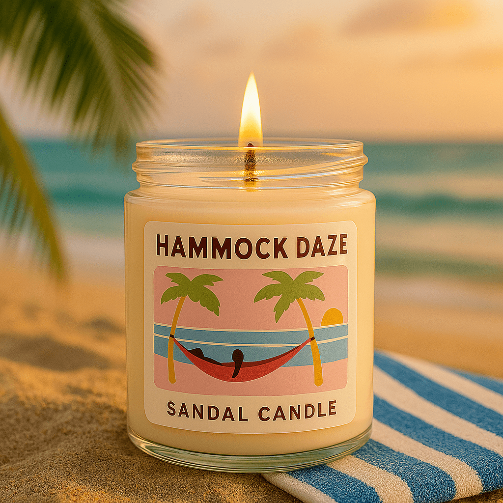 Hammock Daze – Scented Candle, 9 oz Jar, Amber, Agave & Melon Leaves of Leisure