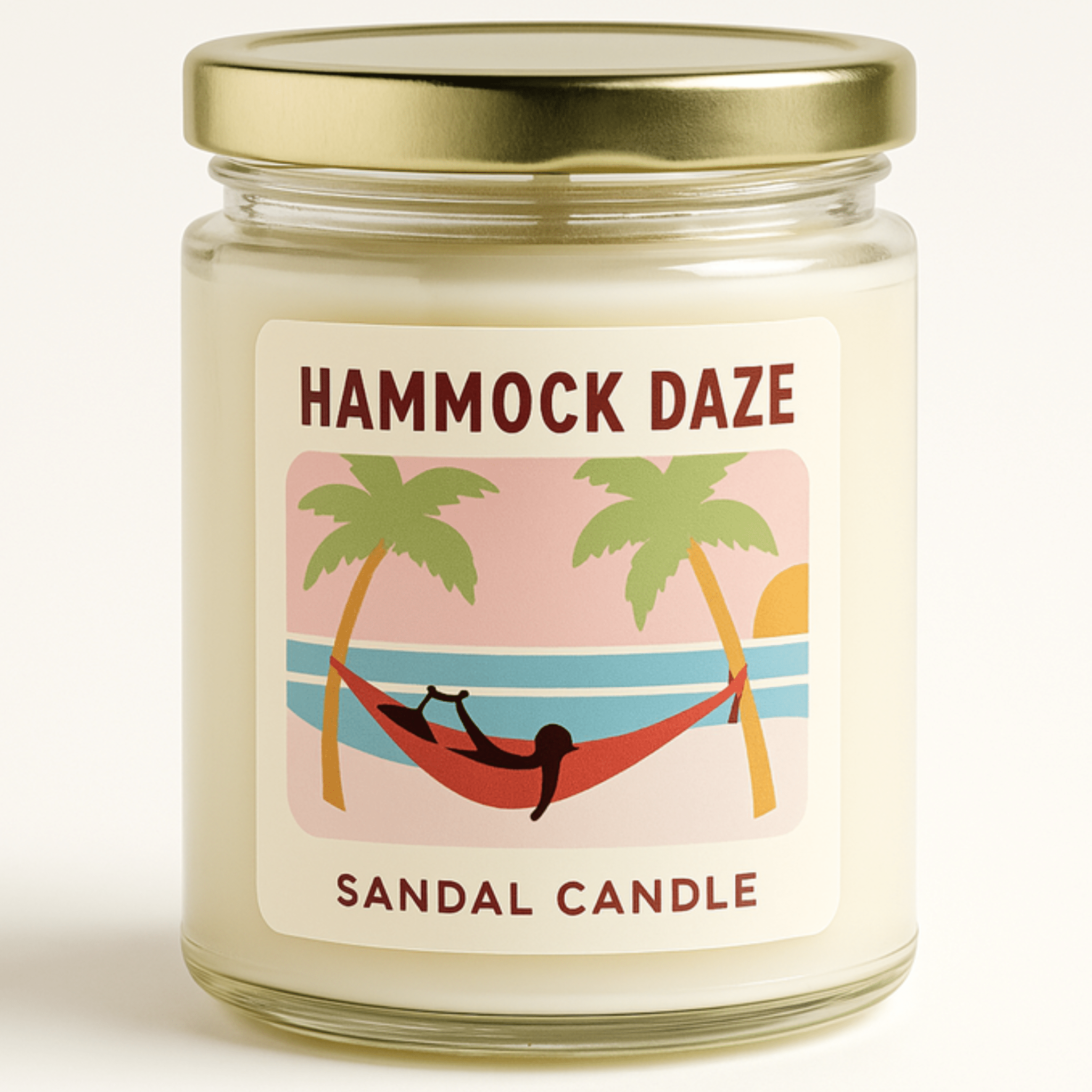 Hammock Daze – Scented Candle, 9 oz Jar, Amber, Agave & Melon Leaves of Leisure