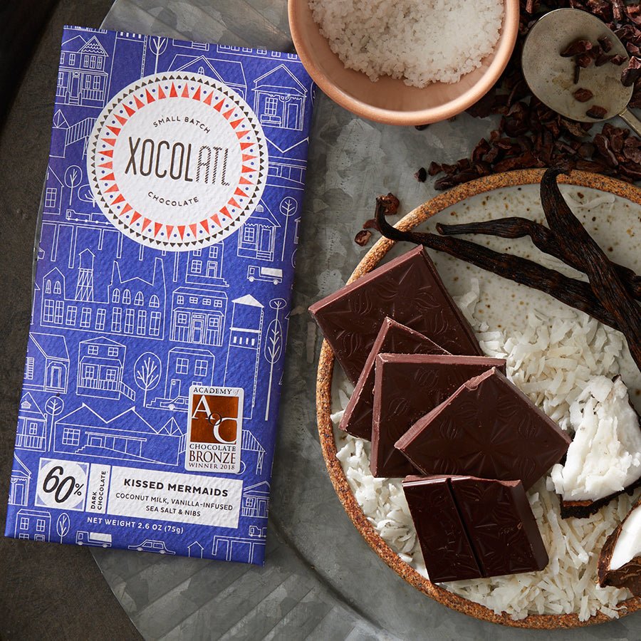 Kissed Mermaids Dark Chocolate Coconut Bar Leaves of Leisure