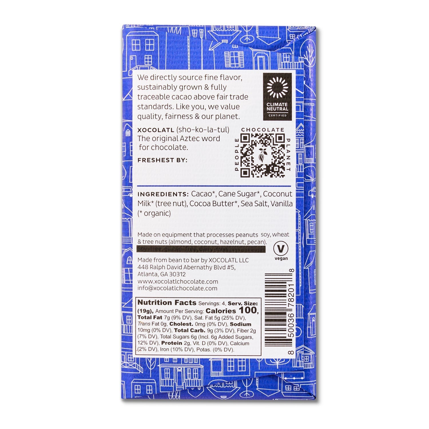Kissed Mermaids Dark Chocolate Coconut Bar Leaves of Leisure