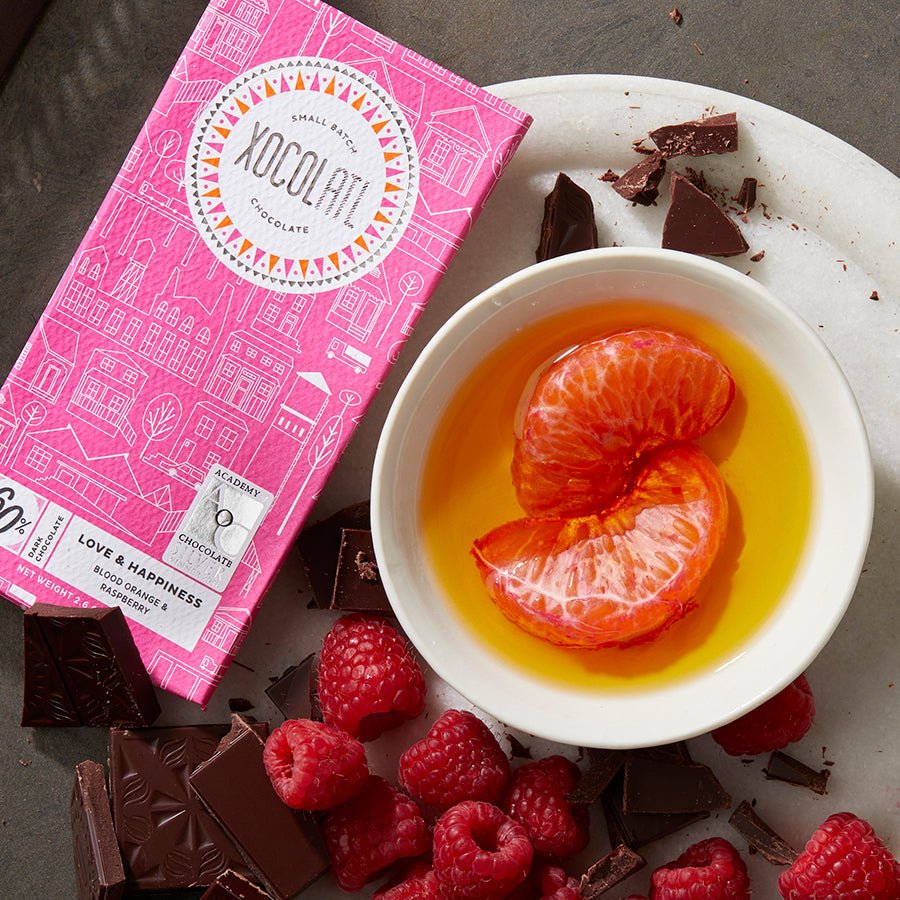 Love & Happiness Dark Chocolate Raspberry Bar Leaves of Leisure