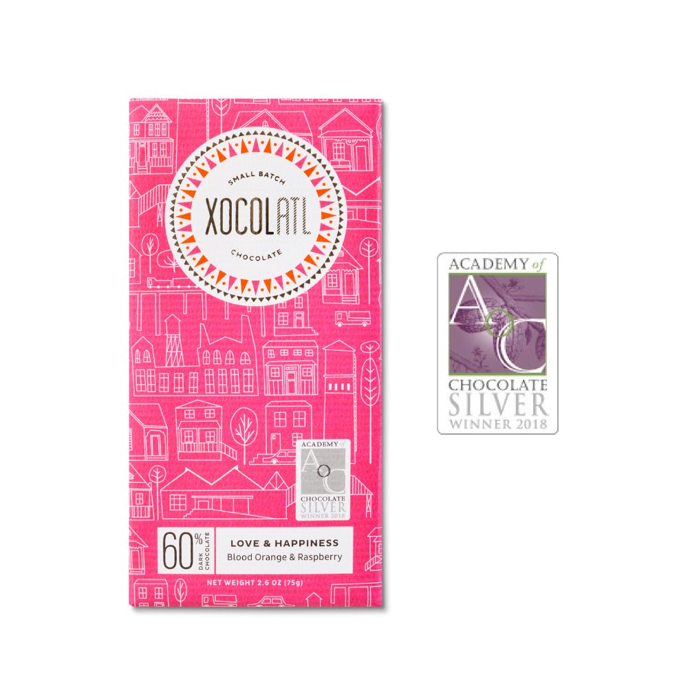 Love & Happiness Dark Chocolate Raspberry Bar Leaves of Leisure