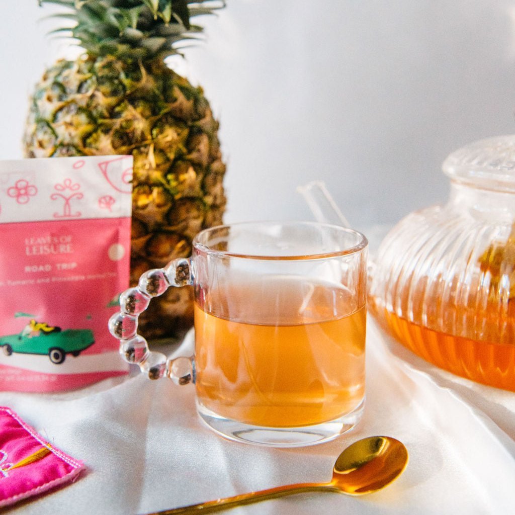 Road Trip Tea | Turmeric, Ginger & Pineapple Herbal Tea, Caffeine