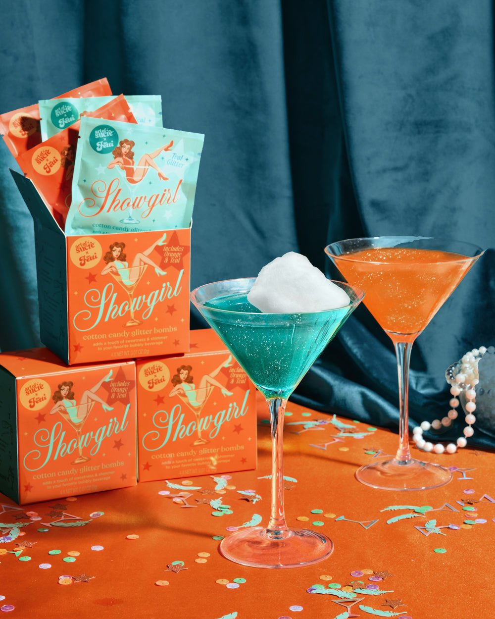 Showgirl Drink Bombs - 4 glitter bombs Leaves of Leisure