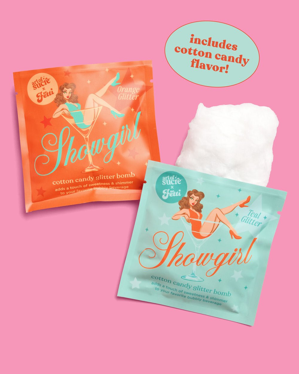 Showgirl Drink Bombs - 4 glitter bombs Leaves of Leisure