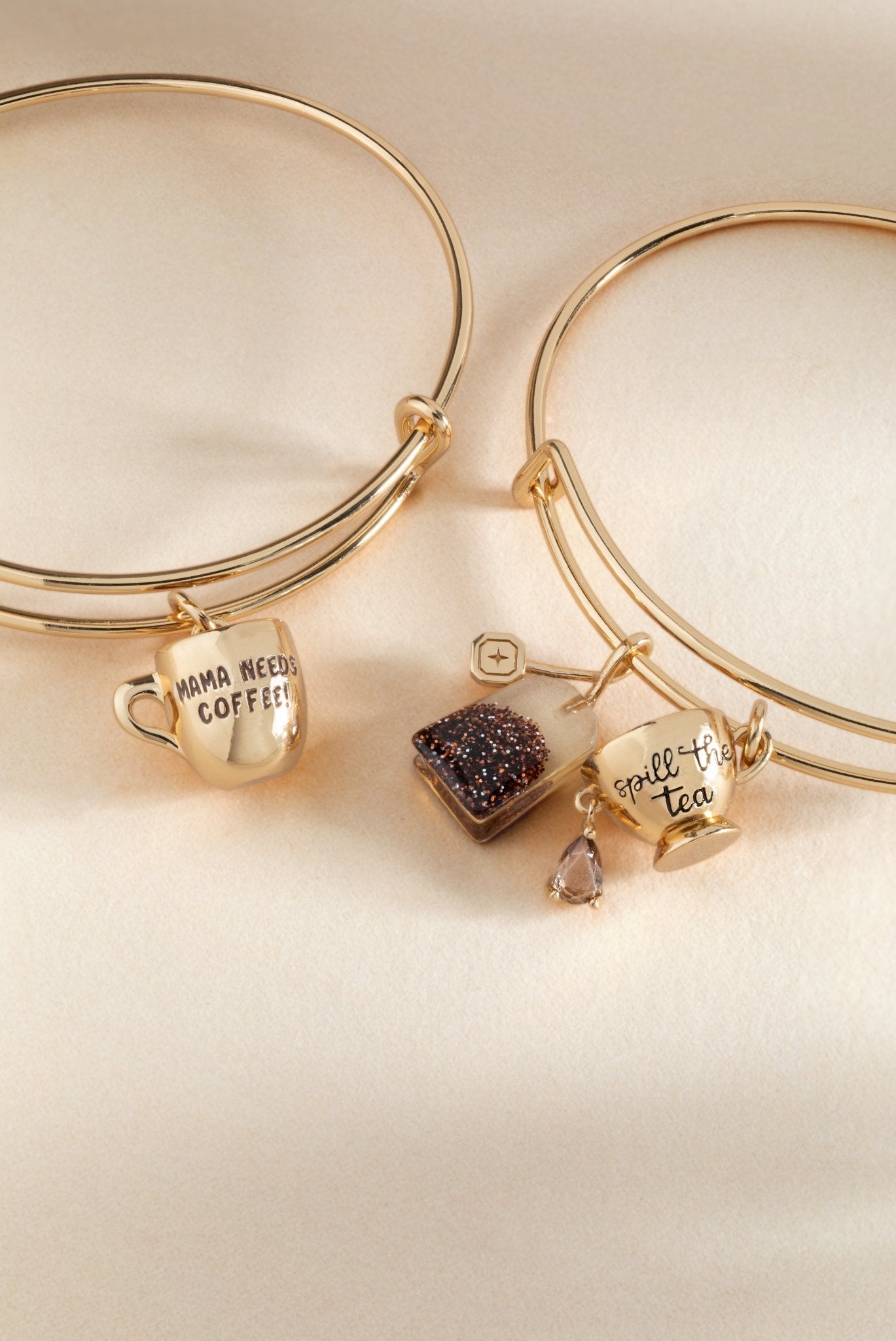 'Spill the Tea' Cup & Tea Bag Charm Bangle Leaves of Leisure