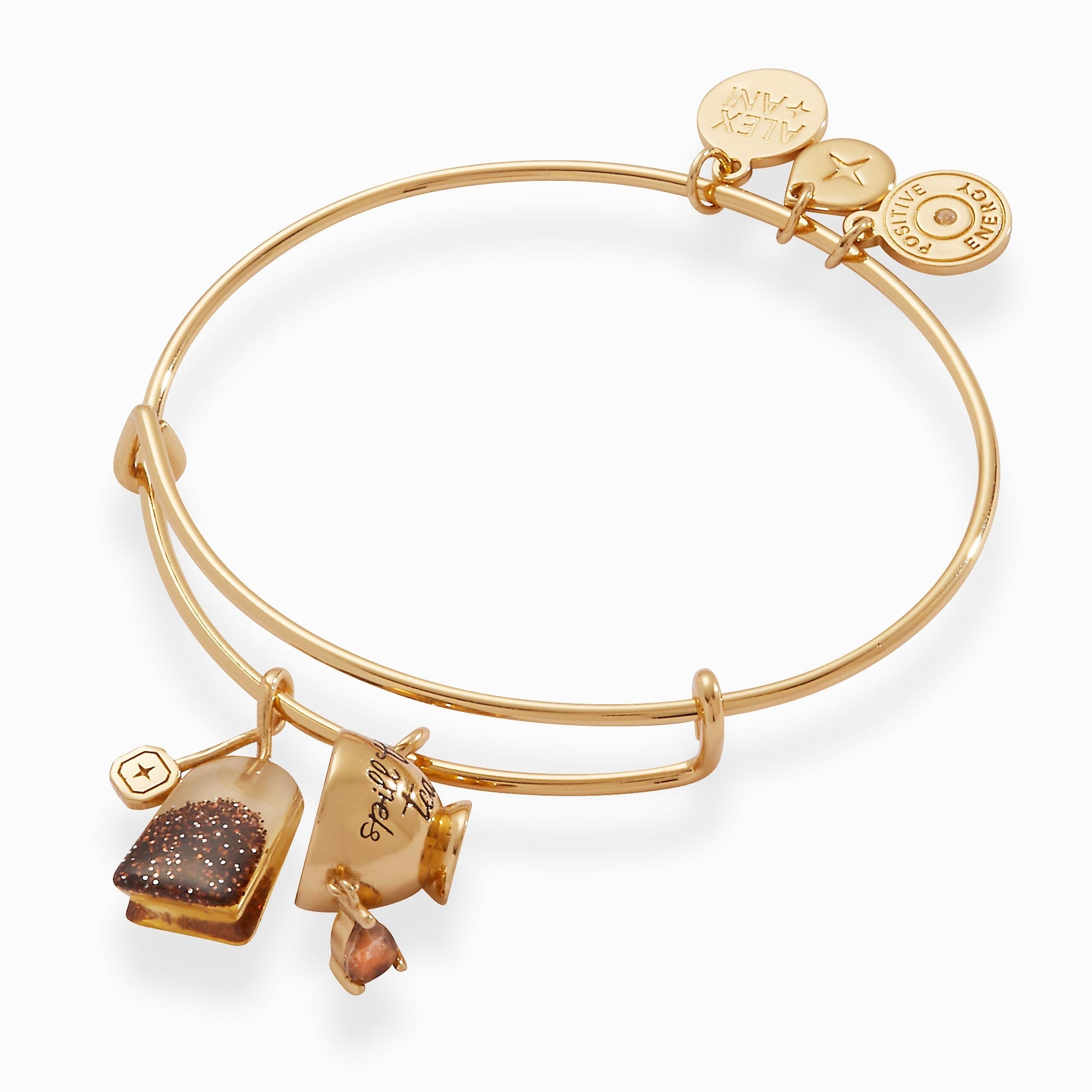 'Spill the Tea' Cup & Tea Bag Charm Bangle Leaves of Leisure