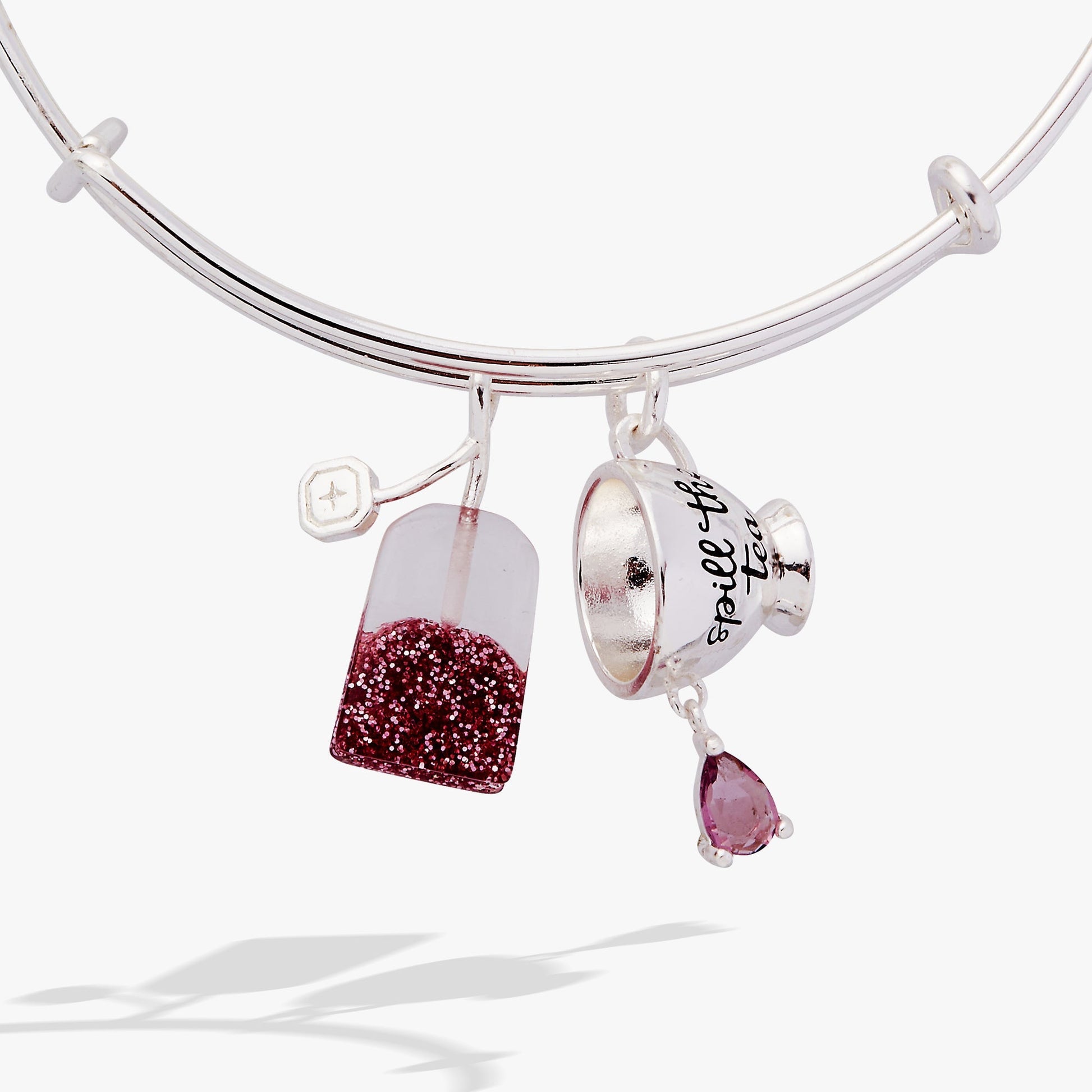 'Spill the Tea' Cup & Tea Bag Charm Bangle Leaves of Leisure