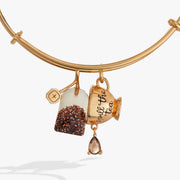 'Spill the Tea' Cup & Tea Bag Charm Bangle Leaves of Leisure