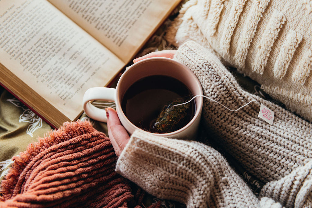 Relaxing tea moment for stress relief teas
