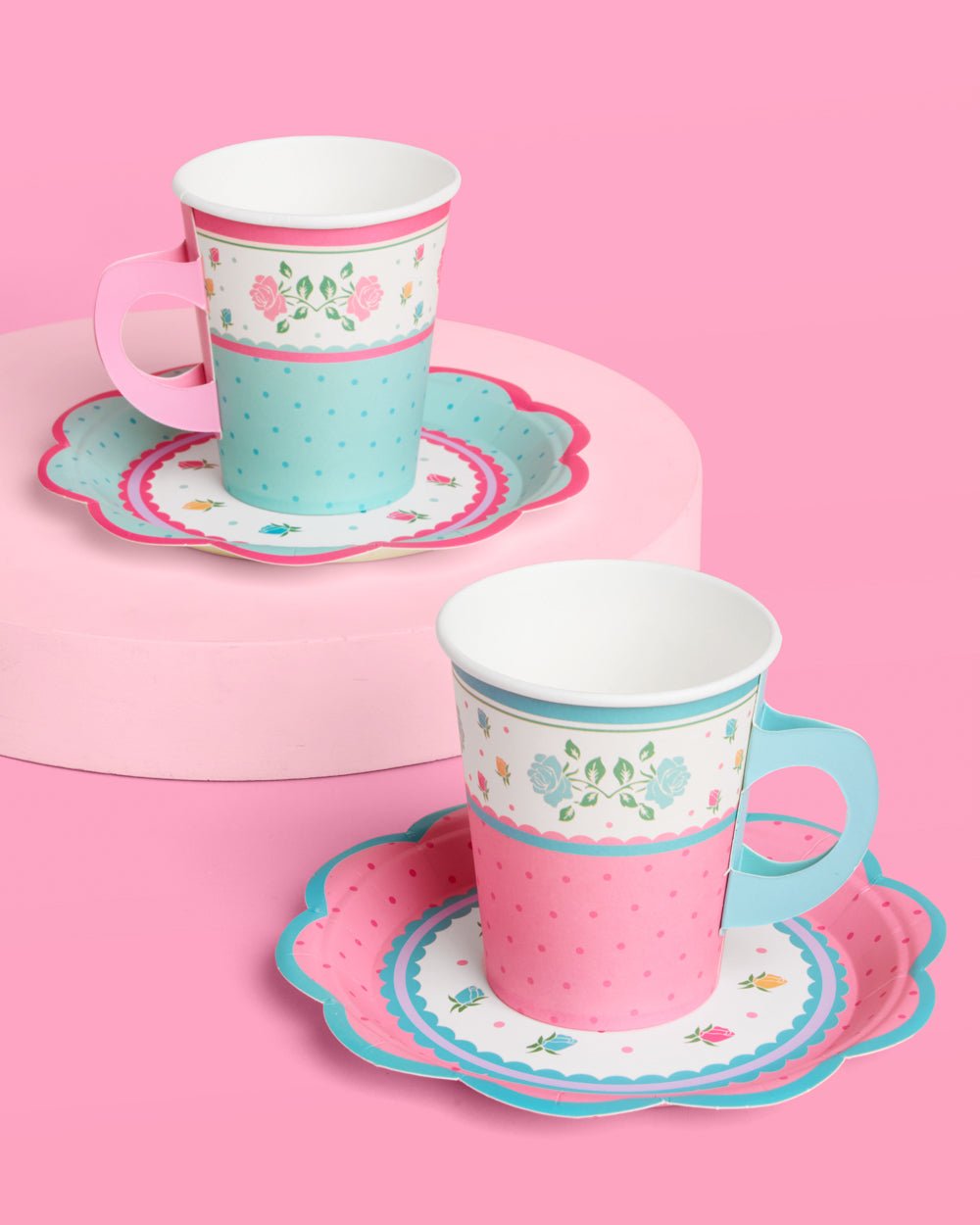 Tea Party Cups + Saucers - 32 pc drinkware set Leaves of Leisure