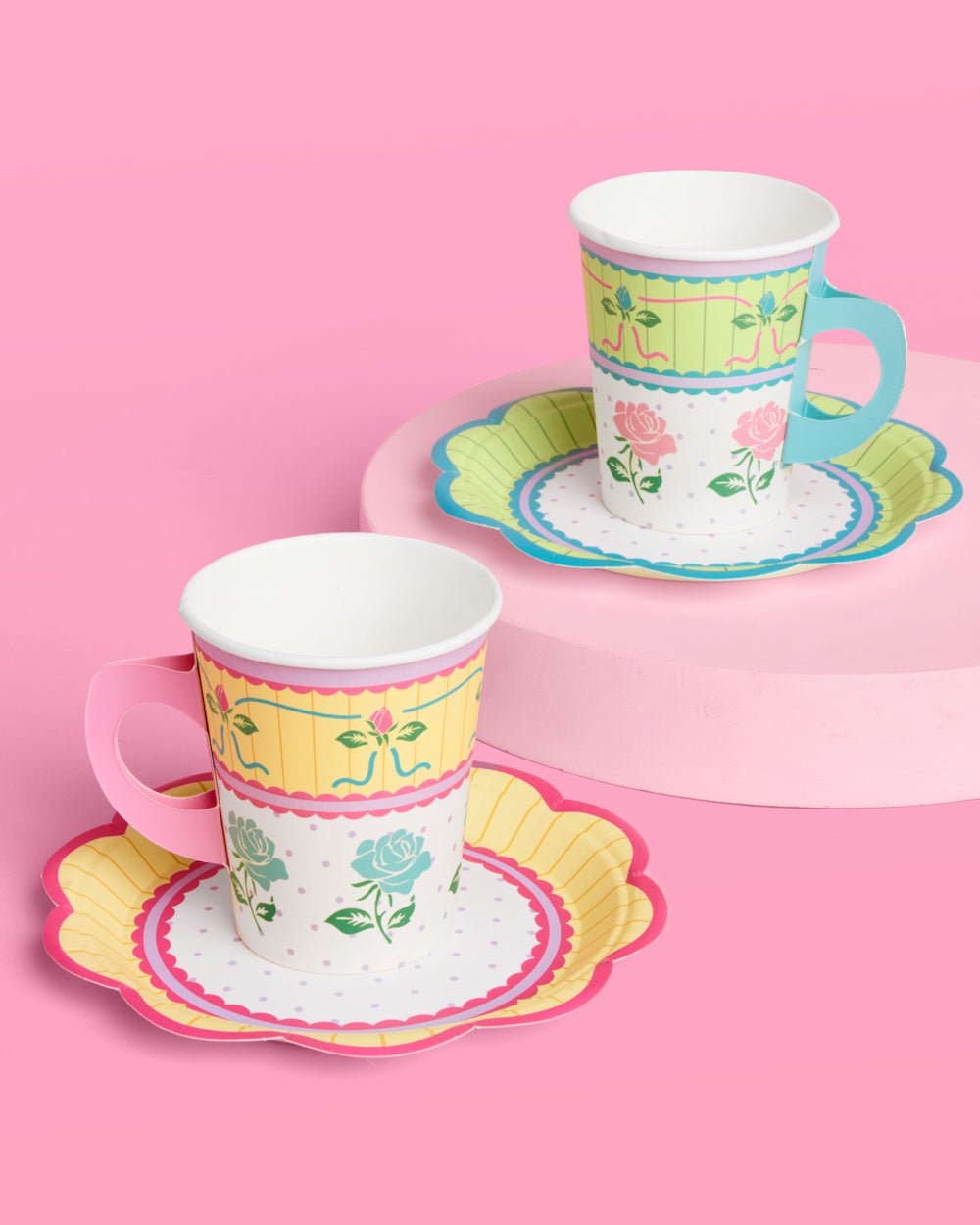 Tea Party Cups + Saucers - 32 pc drinkware set Leaves of Leisure