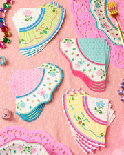 Tea Party Napkins - 24 pastel paper napkins Leaves of Leisure
