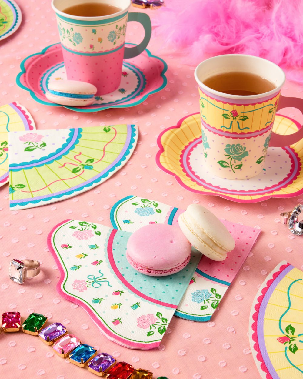 Tea Party Napkins - 24 pastel paper napkins Leaves of Leisure