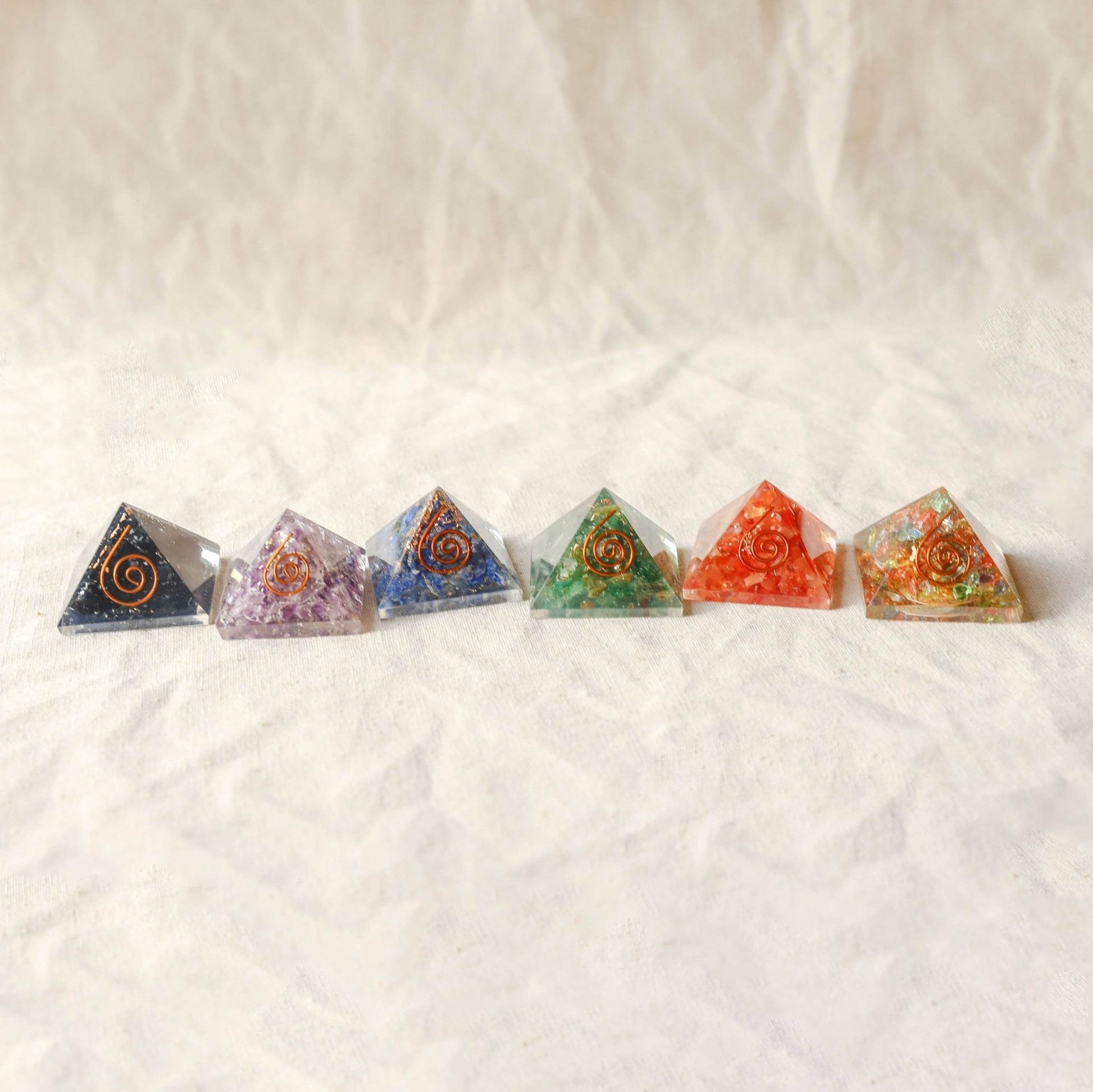 Mini Gemstone Orgone Pyramid by Tiny Rituals Leaves of Leisure
