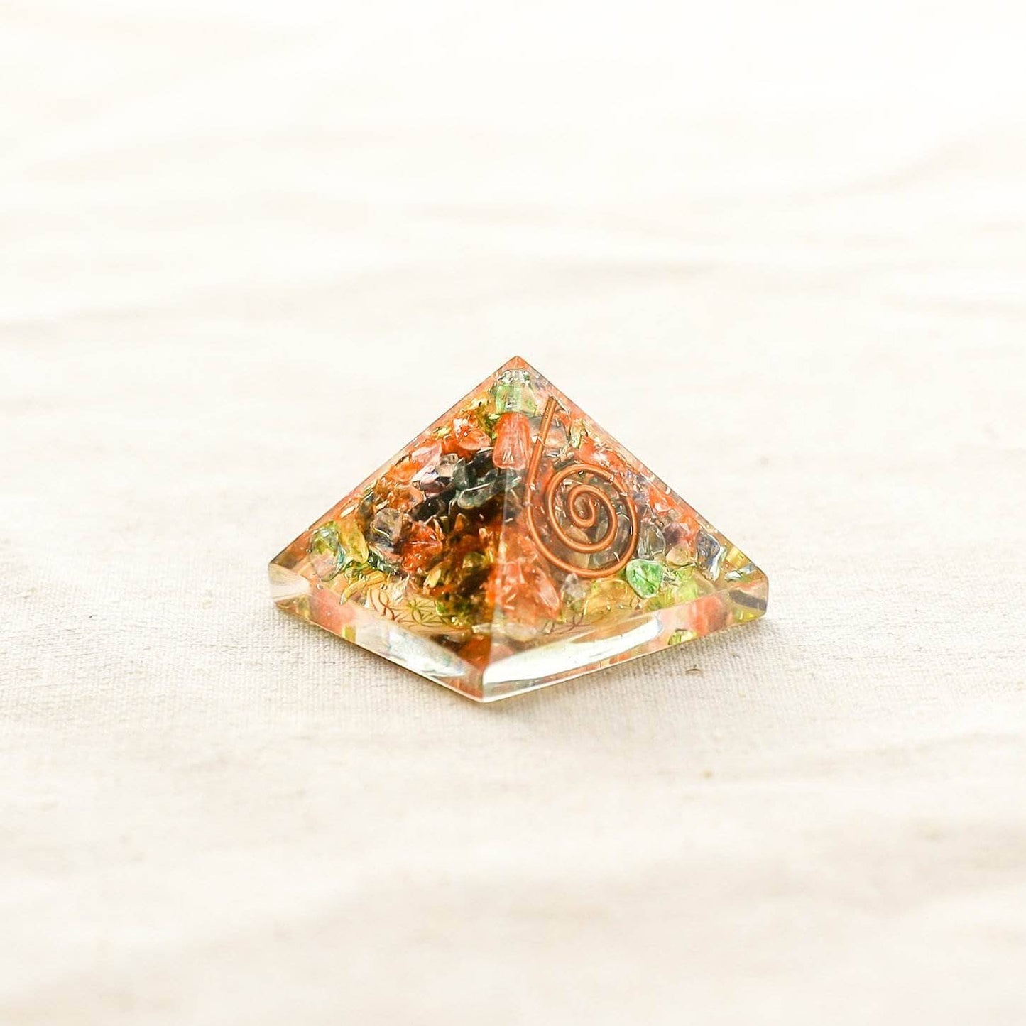 Mini Gemstone Orgone Pyramid by Tiny Rituals Leaves of Leisure