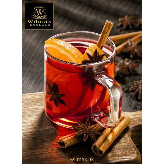 Thermo Glass Mug 11 Oz | High temperature and shock resistant by Wilmax Porcelain Leaves of Leisure