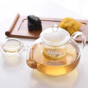 Thermo Glass Tea Pot 20 Fl Oz | High temperature and shock resistant by Wilmax Porcelain Leaves of Leisure